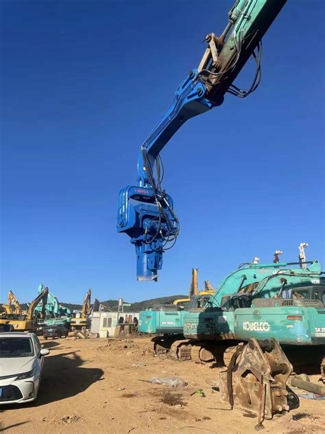 sheet pile driver for mini excavator|vibrating pile driver for excavators.